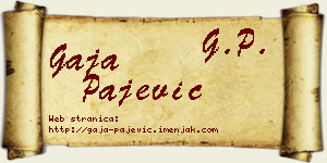 Gaja Pajević vizit kartica